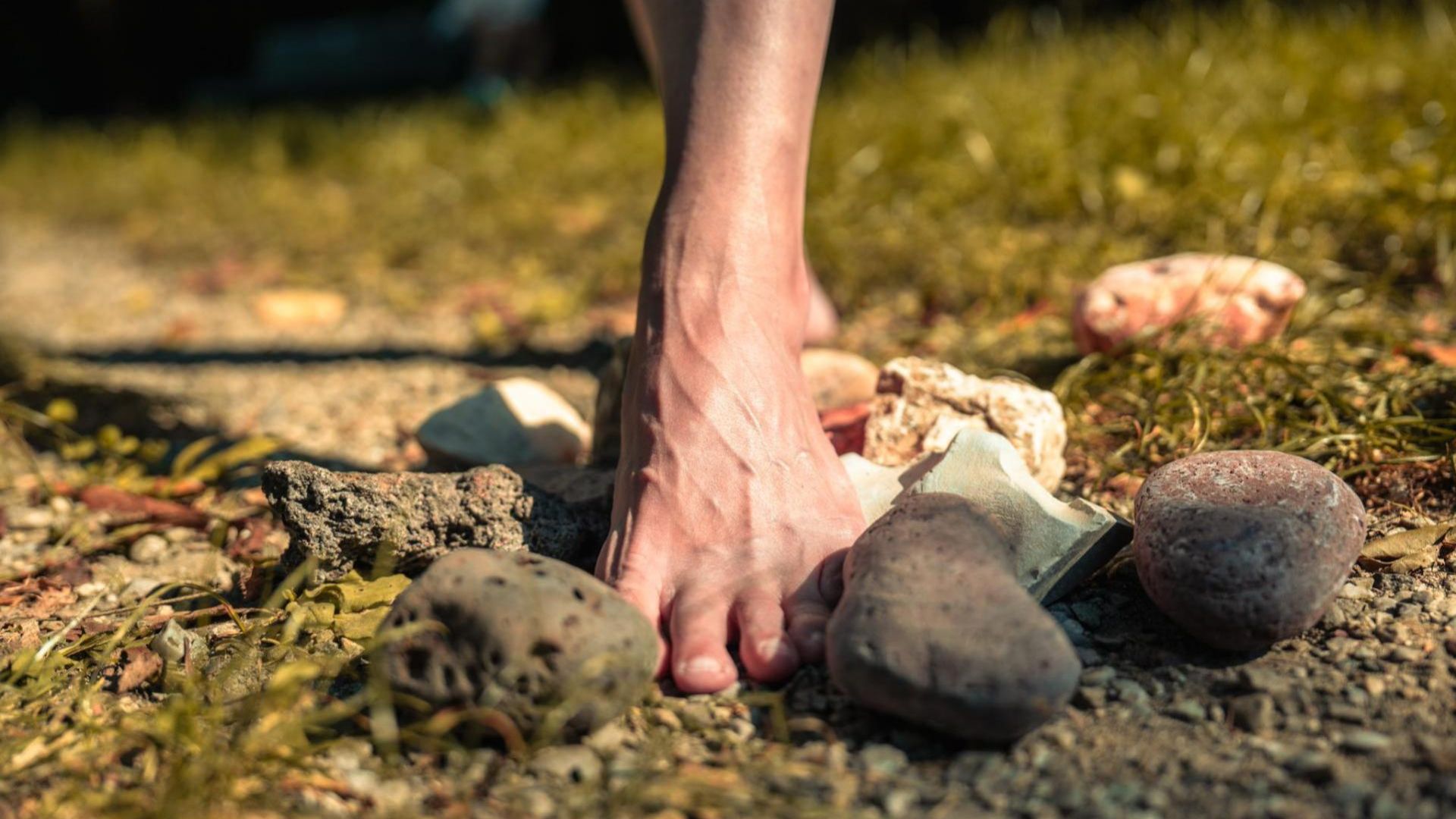 barefoot and stones